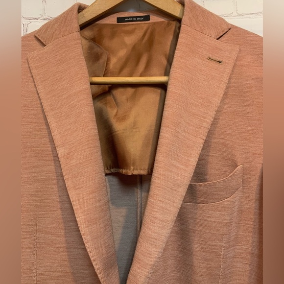 Loro Piana x Saks Fifth Avenue Chiffon Orange Wool Sport Coat Italy 46 L - Picture 12 of 15